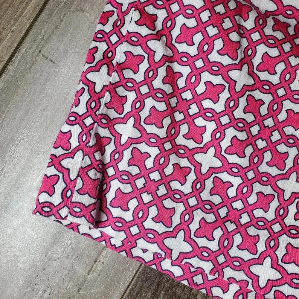 LAUNDRY BY SHELLI SEGAL Women's Geometric Print Shorts Size 8 Chino Khakis